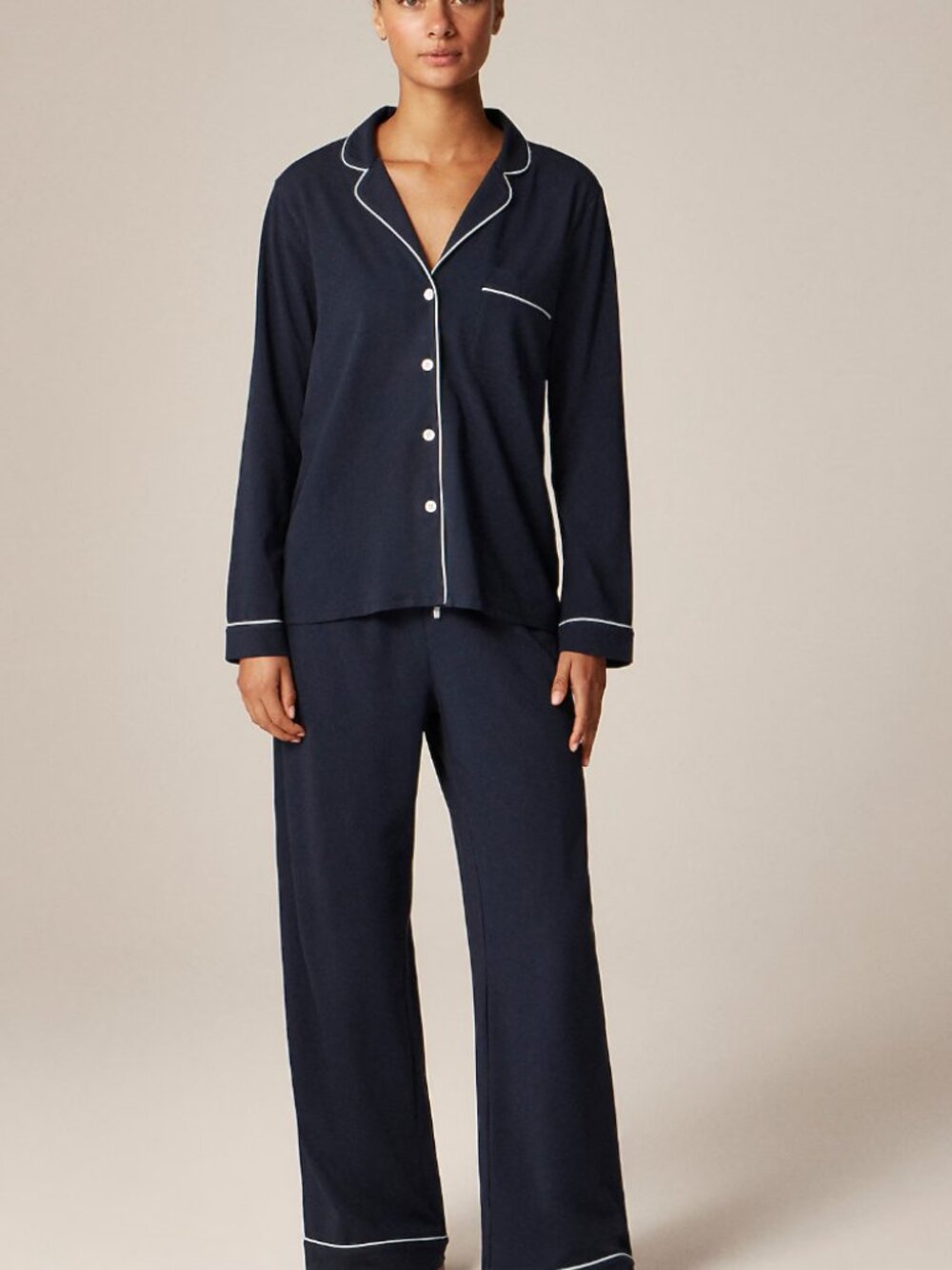 J Crew Dreamy cotton-blend pajama pant set